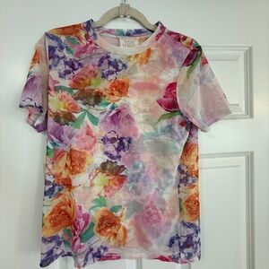 Johnny Was Floral Multicolor T-Shirt
